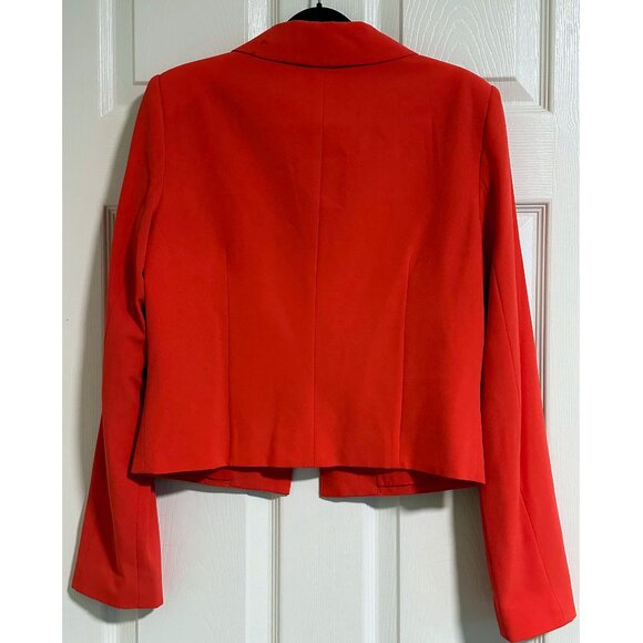 Bebe long sleeve notch lapel buttonless jacket red - Picture 2 of 4